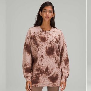 Lululemon Perfectly Oversized Crew Sweatshirt Marble Dye Silky French Press 10